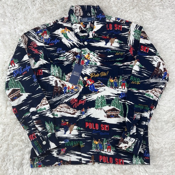 Polo Ralph Lauren Other - Polo Ralph Lauren Holiday Sun Valley Ski Graphic Button Down Shirt Classic SMALL